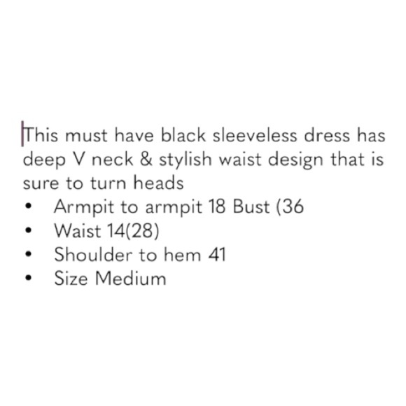 Stylish Sleeveless black dress.  Size Medium - Picture 4 of 4